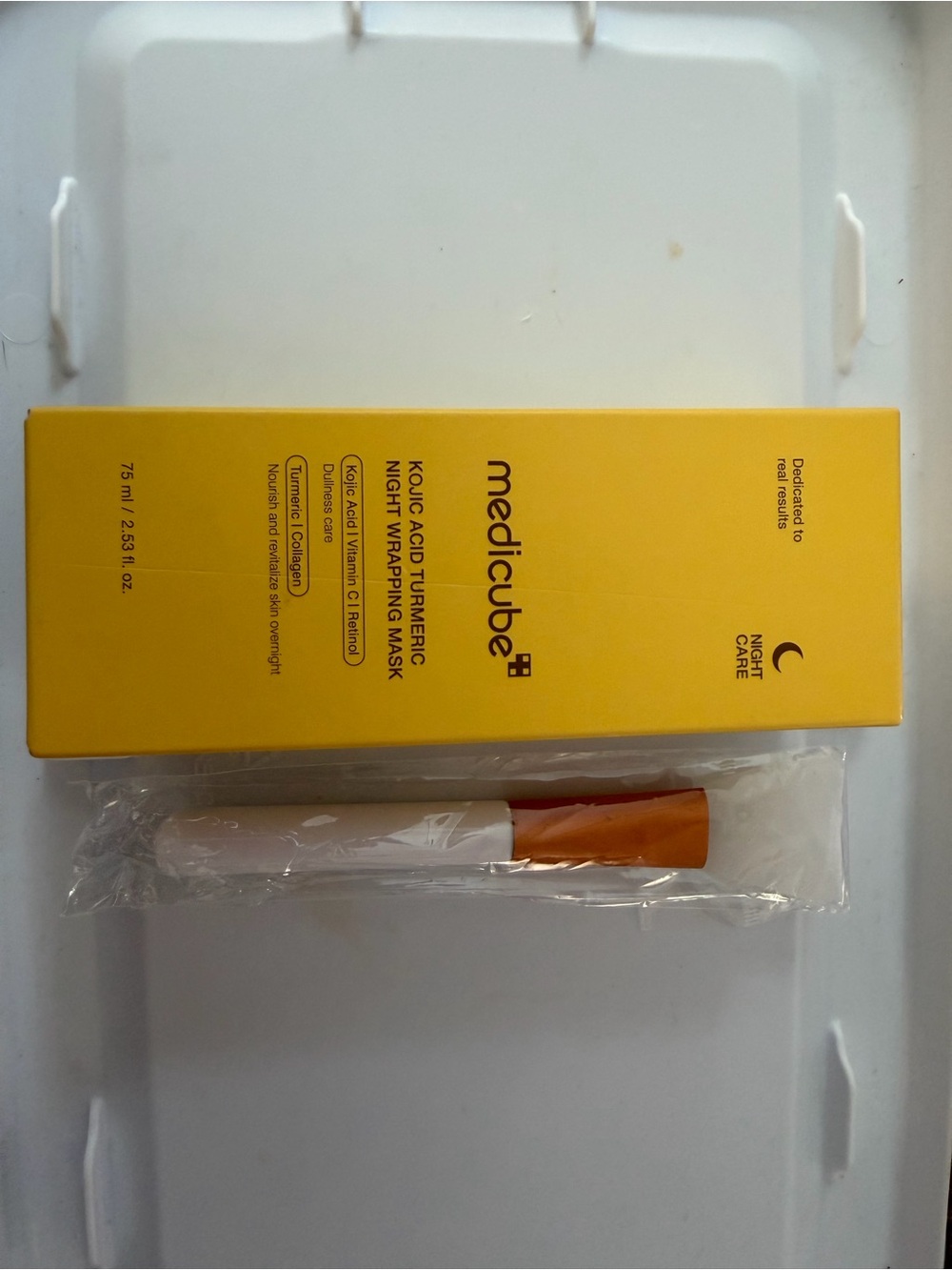 Medicube Kojic Acid Turmeric Night Wrapping Mask - Yellow, NWT - Picture 2 of 7